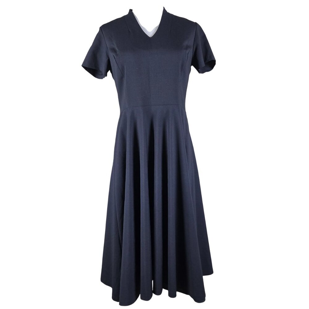 Pendleton Classy Fit and Flare Black Wool Dress 6 Fully Lined Excellent Cond